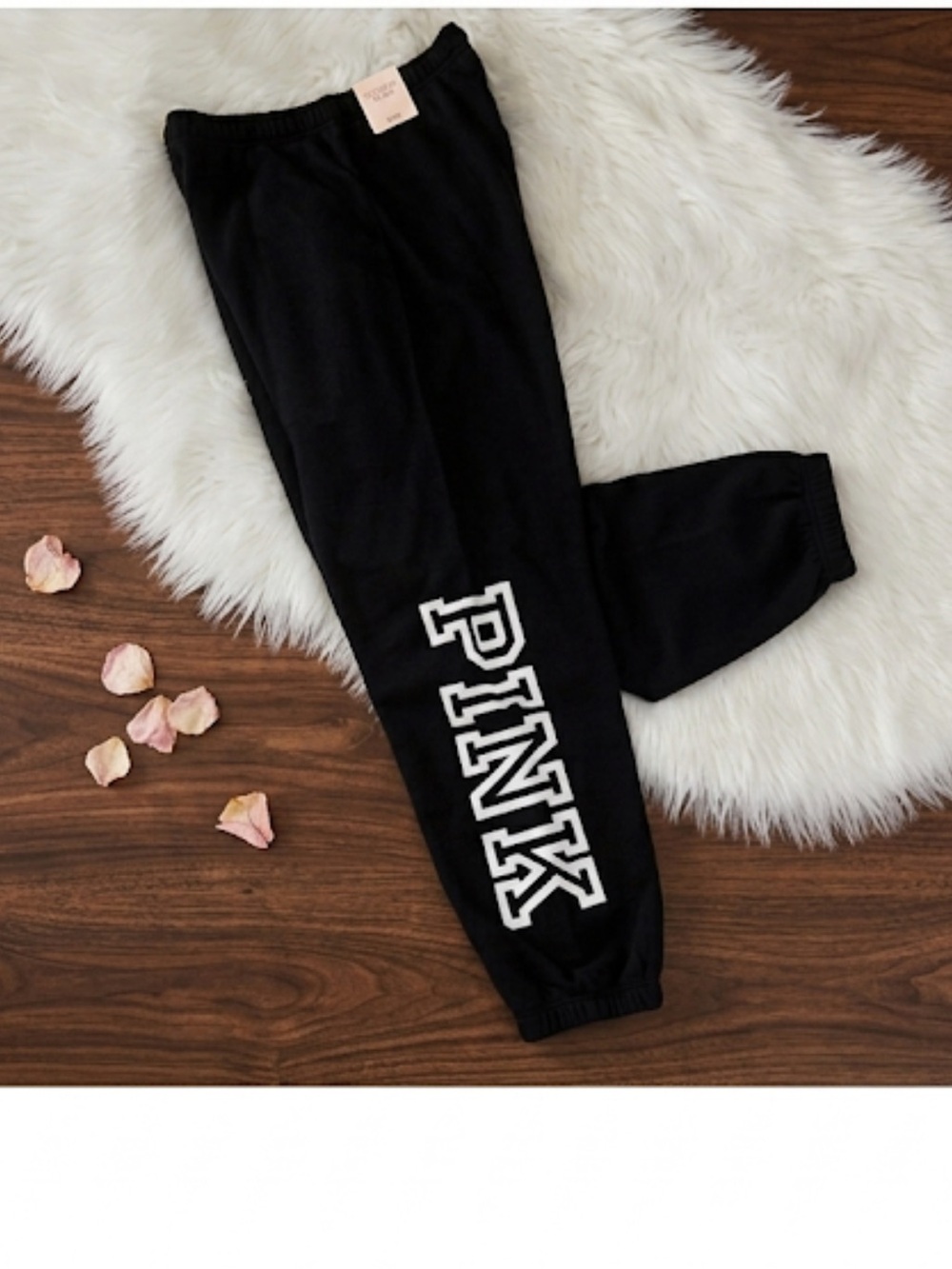 PINK Victoria's Secret  Black Jogger Sweatpants Size Medium